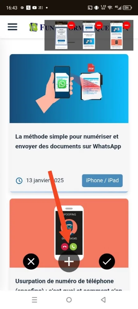 Capture ecran page complete