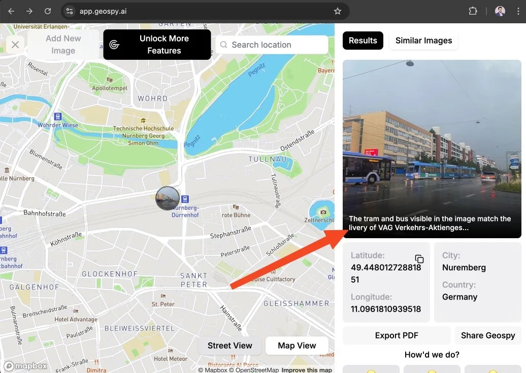 Localiser photo geospy