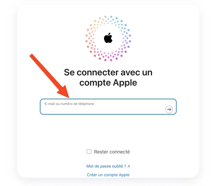 Se connecter icloud