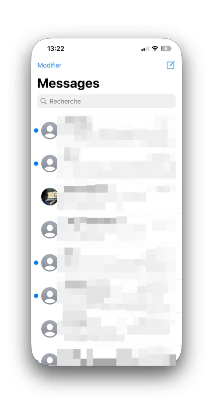 Envoyer sms disntance iphone