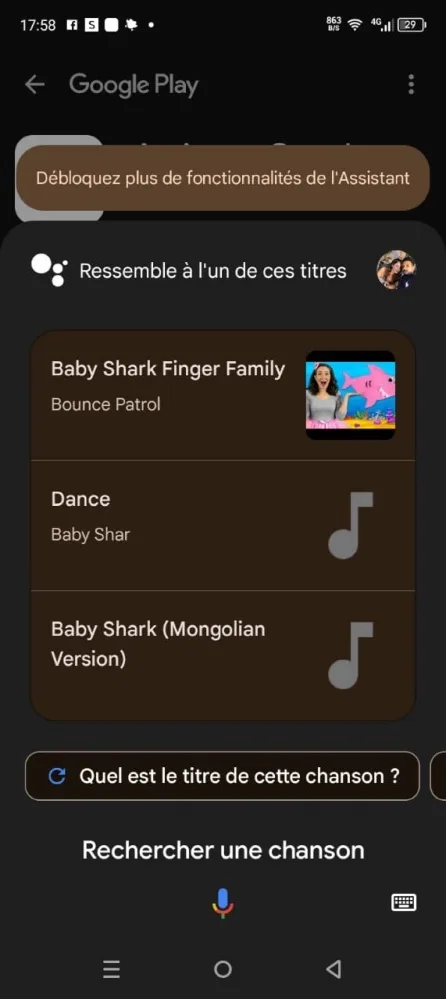 Rechercher chanson google assistant