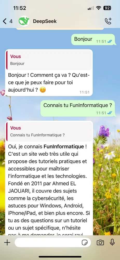 Deepseek whatsapp