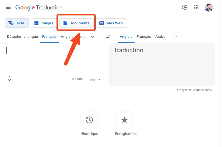 Docuement google translation
