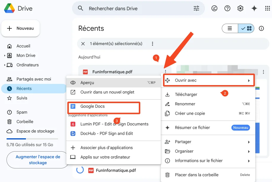 Google docs traduire pdf drive