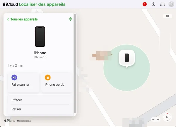 Iphone eteint localiser
