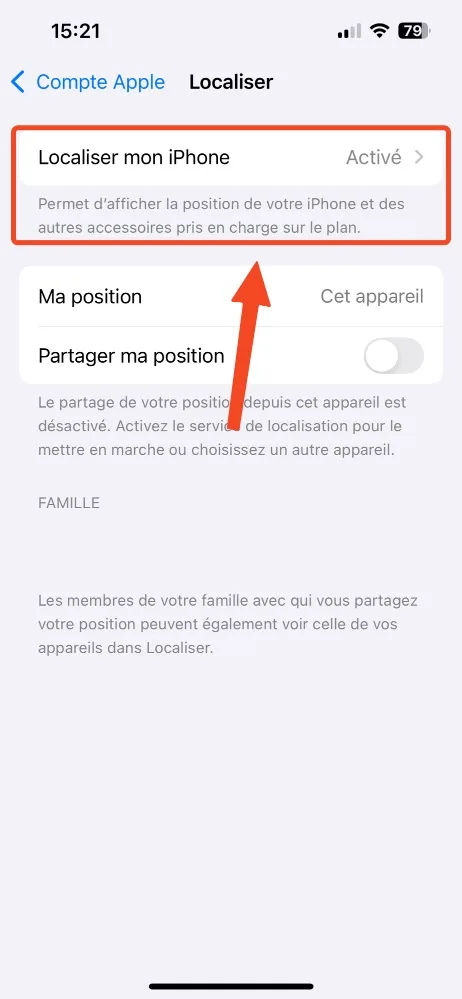 Localiser iphone