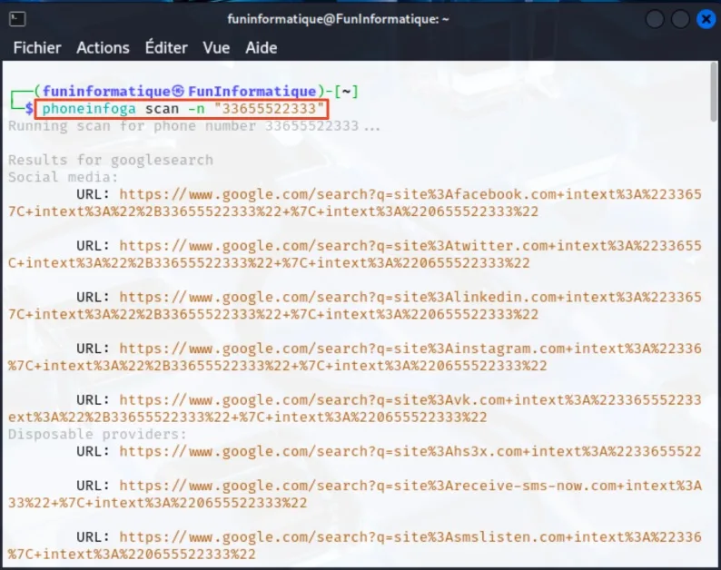 Trouver numero telephone