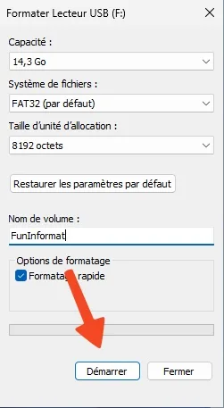 Formater usb 2
