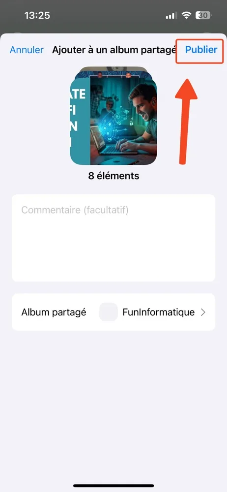 Partager icloud album iphone