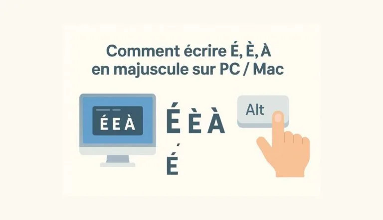 Ecrire E E A en majuscule sur PC Mac 1