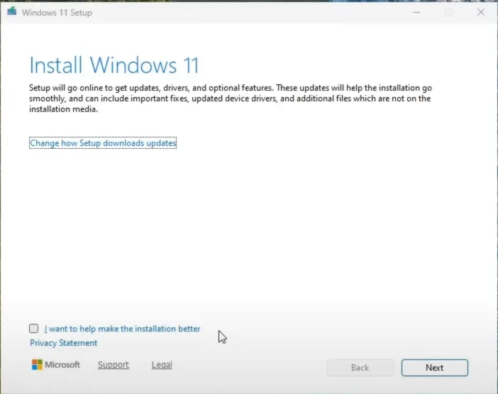 Installer windows 11