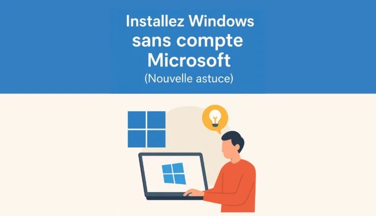 Installez Windows sans compte Microsoft
