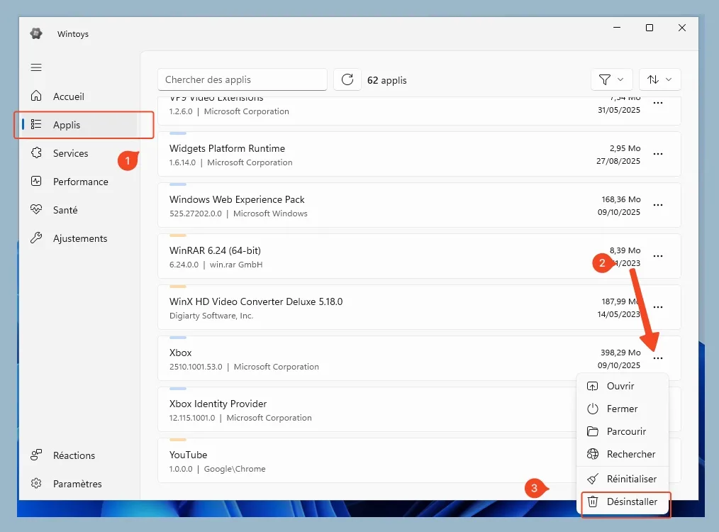 Applis windows 11 wintoys