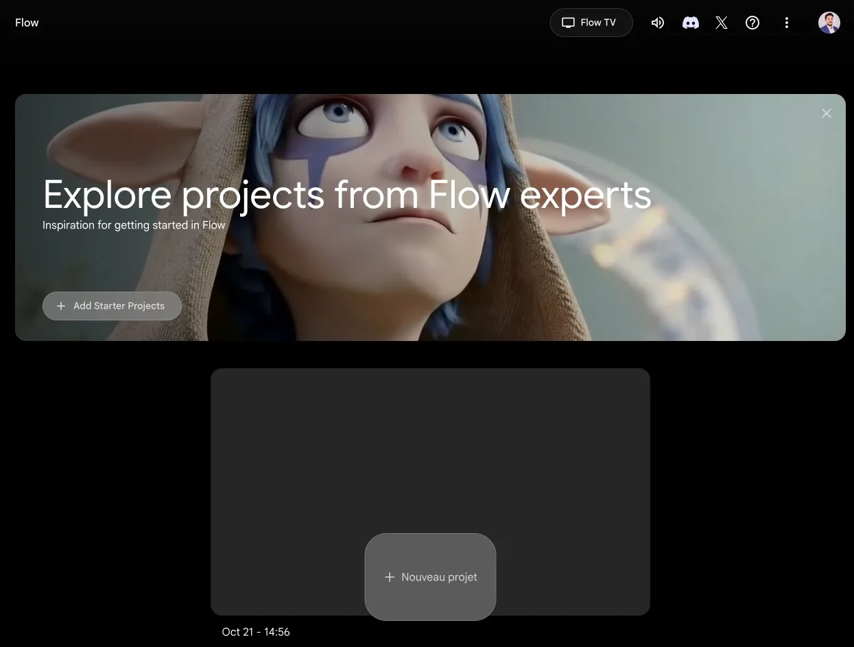 Flow nouveau projet