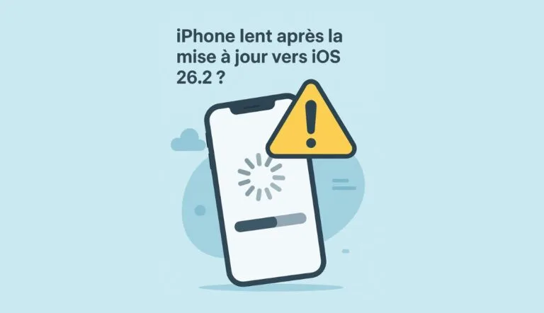 IPhone lent apres la mise a jour vers iOS 26.2