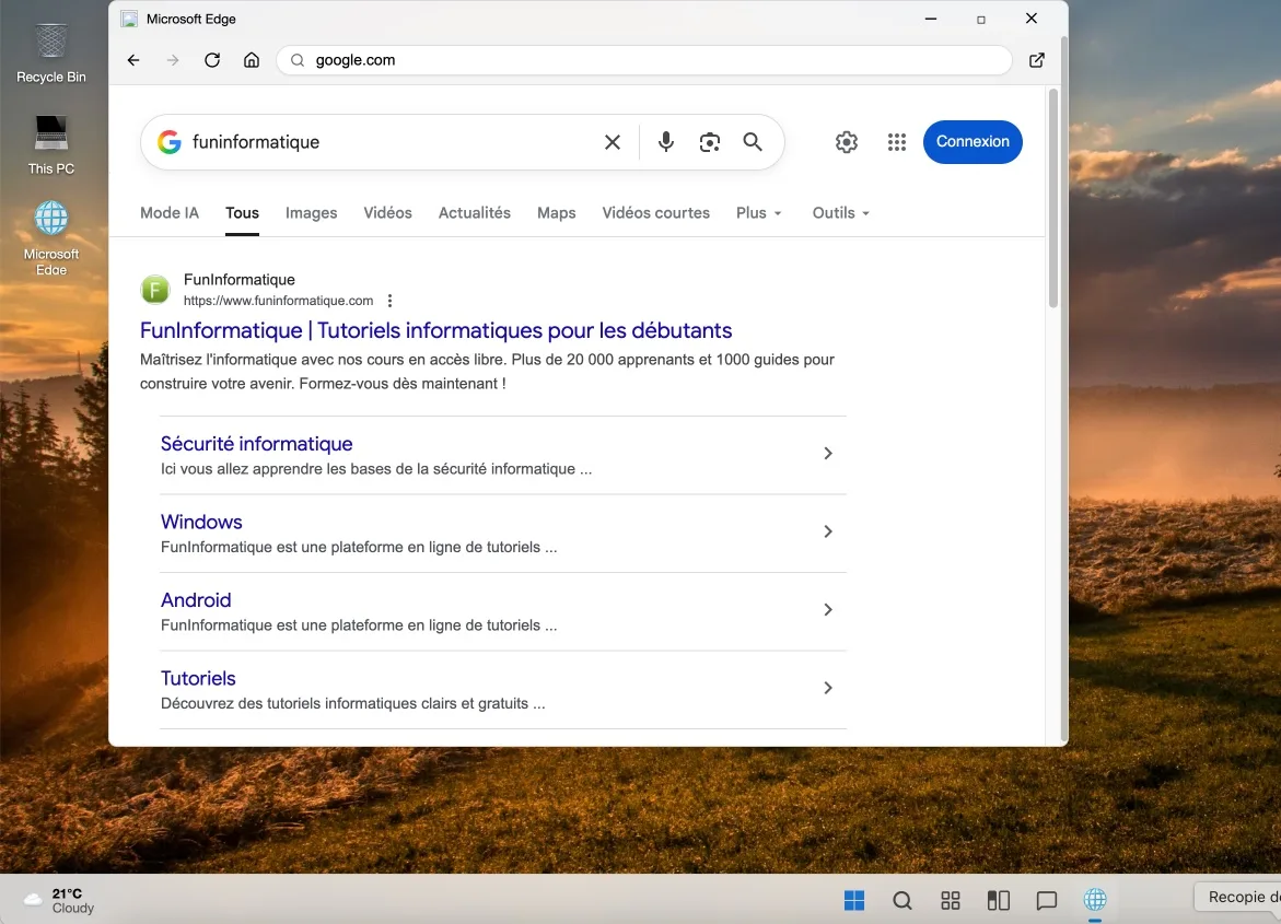 Navigateur gemini os windows 11