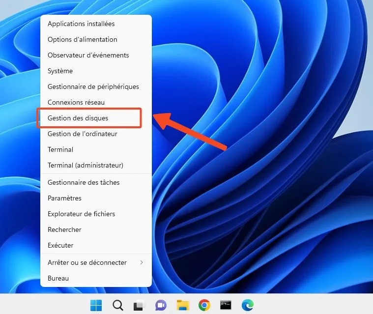Gestion disque windows 11