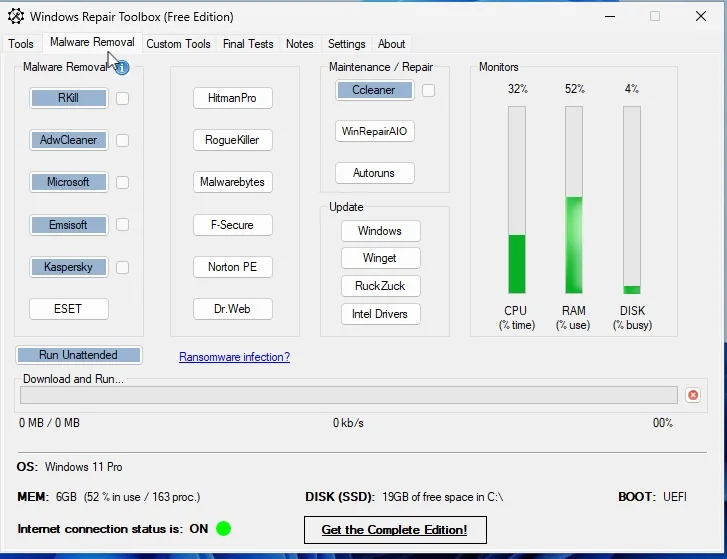Windows repair toolbox