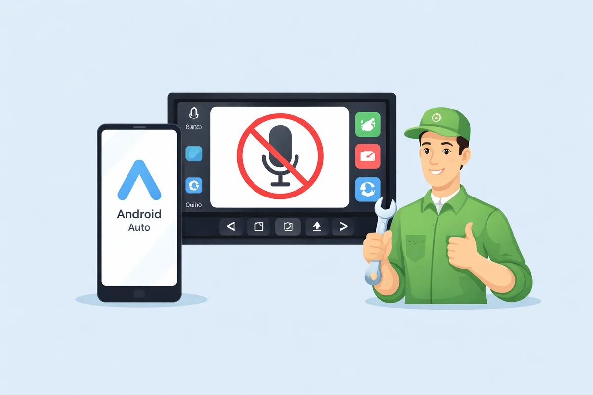 Android Auto micro commande vocale HS solution