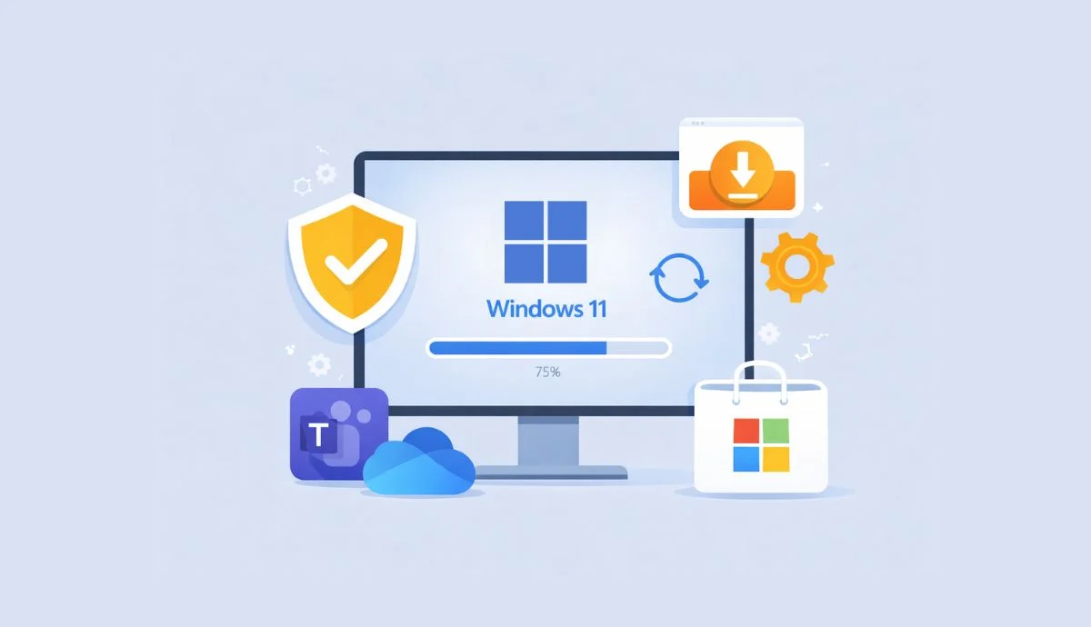 Windows 11 KB5085516 Teams OneDrive Microsoft Store