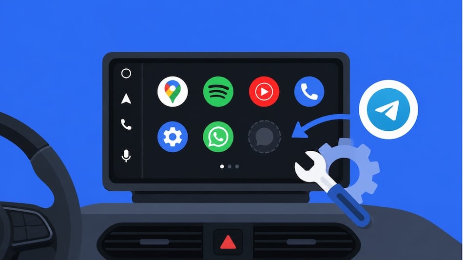 Telegram a disparu de votre Android Auto