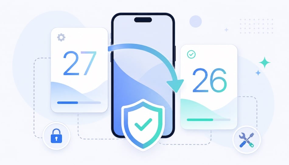 Comment revenir d'iOS 27 à iOS 26 sans rien casser