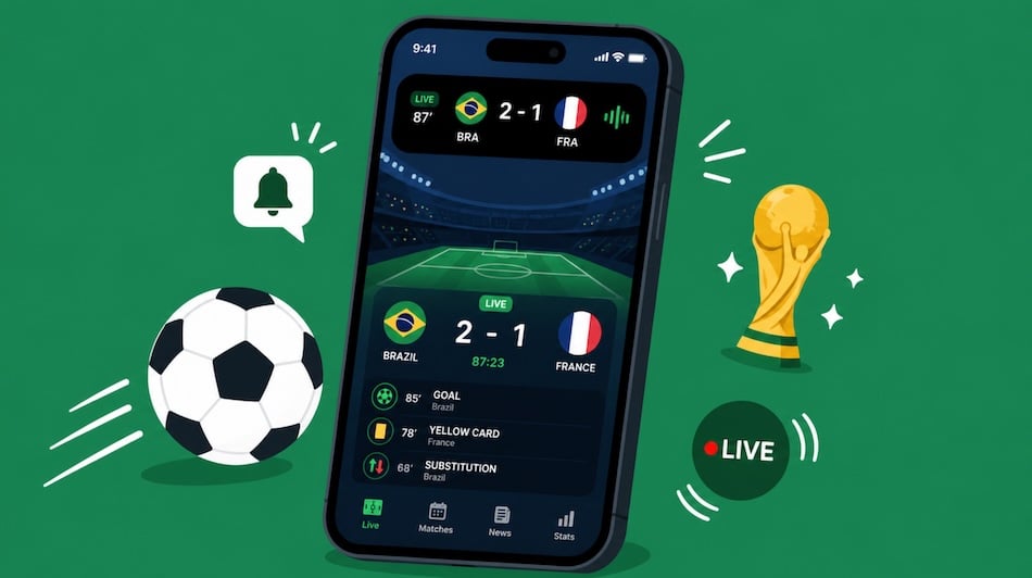 La meilleure application pour la Coupe du Monde 2026 — avec les Live Activities !